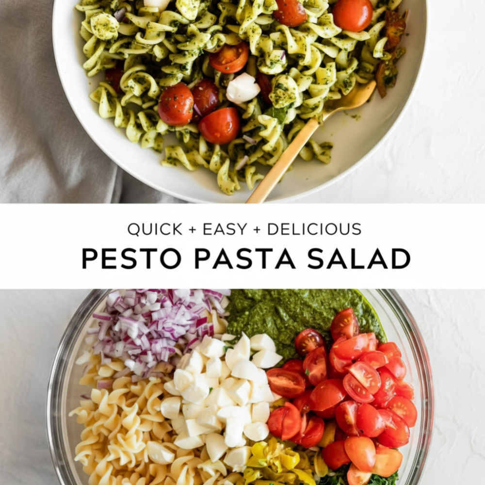 Quick Pesto Pasta Salad Recipe | Fresh & Easy Potluck Dish 1 Quick Pesto Pasta Salad Recipe | Fresh & Easy Potluck Dish