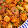 Easy One-Pot Beef, Chicken & Shrimp Jambalaya
