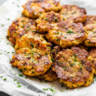 Crispy Cheesy Zucchini Chicken Fritters Recipe