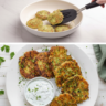 Crispy Pan-Fried Courgette Patties with Creamy Herb Dip