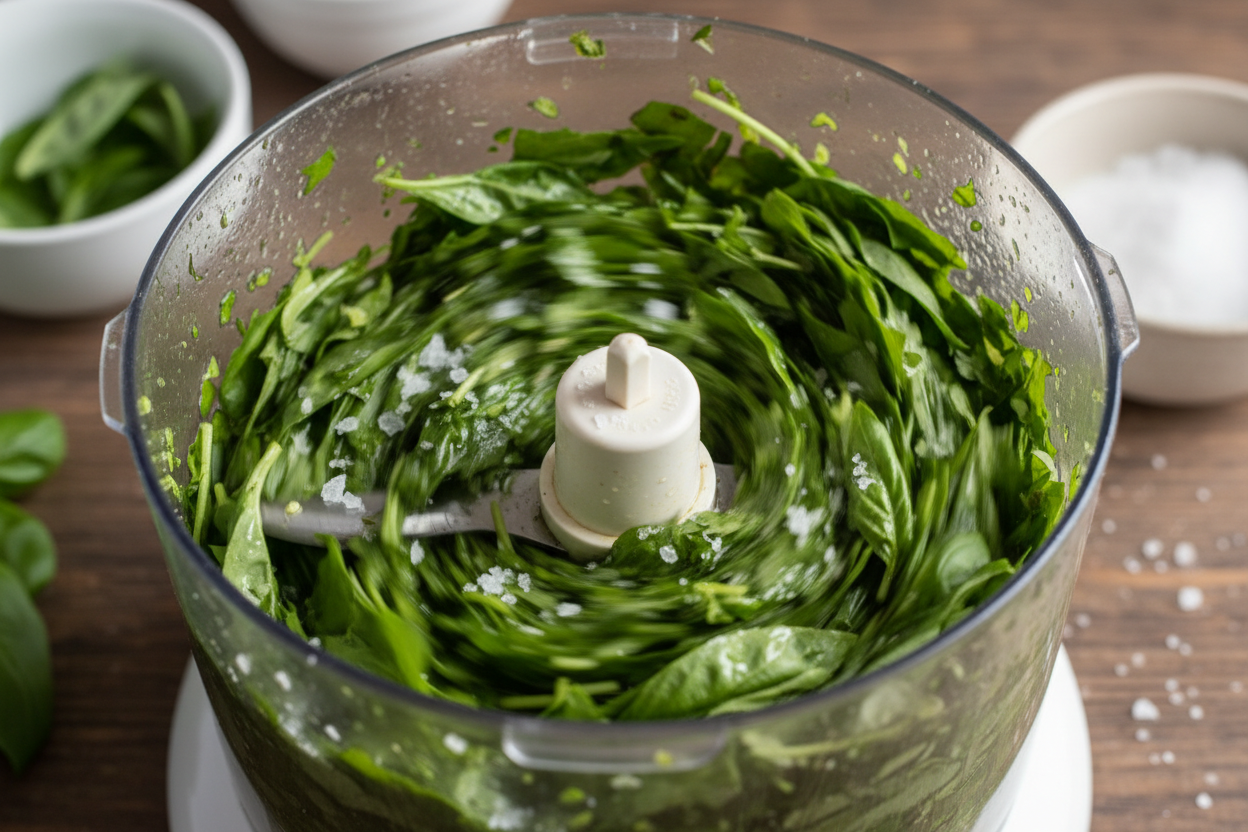 Homemade Herb-Infused Sea Salt Recipe (Quick & Easy) 2 Basil Salt Recipe preparation step 1