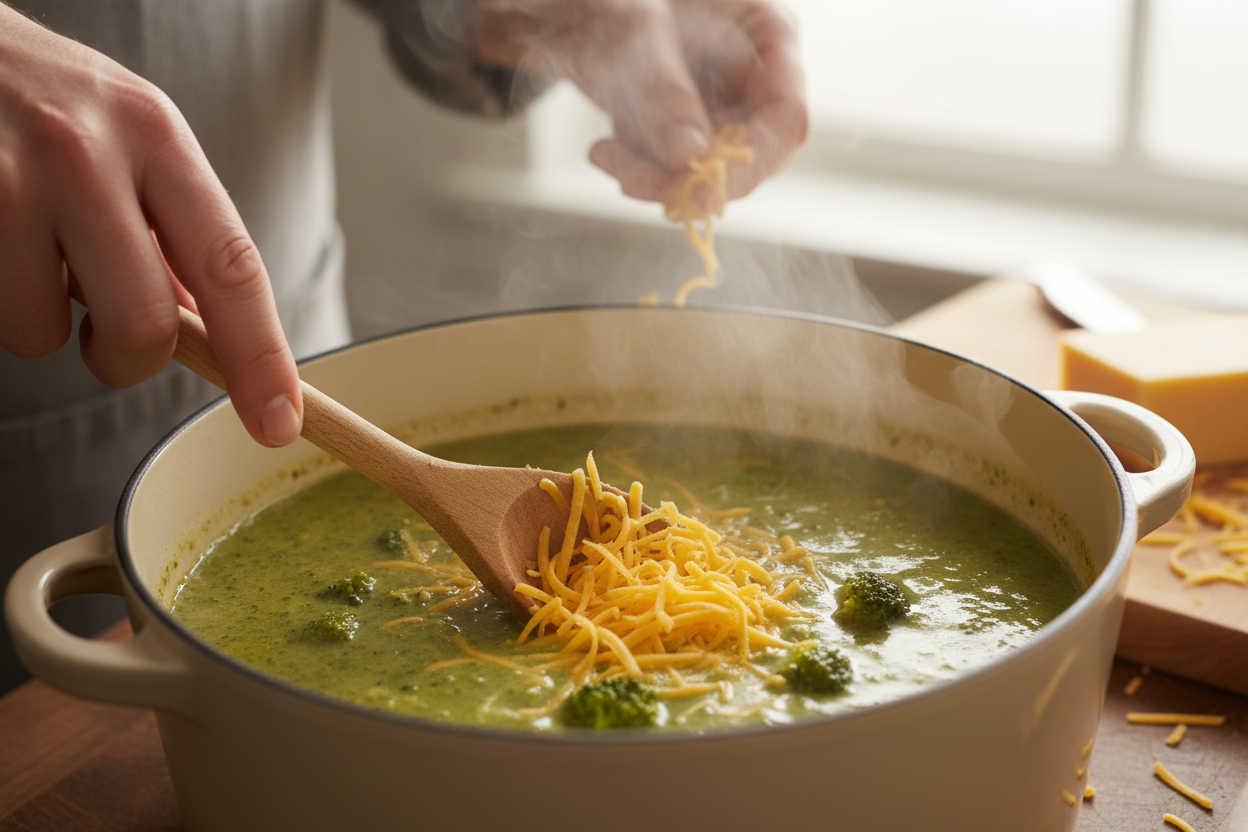 Broccoli Cheddar Soup preparation step 2
