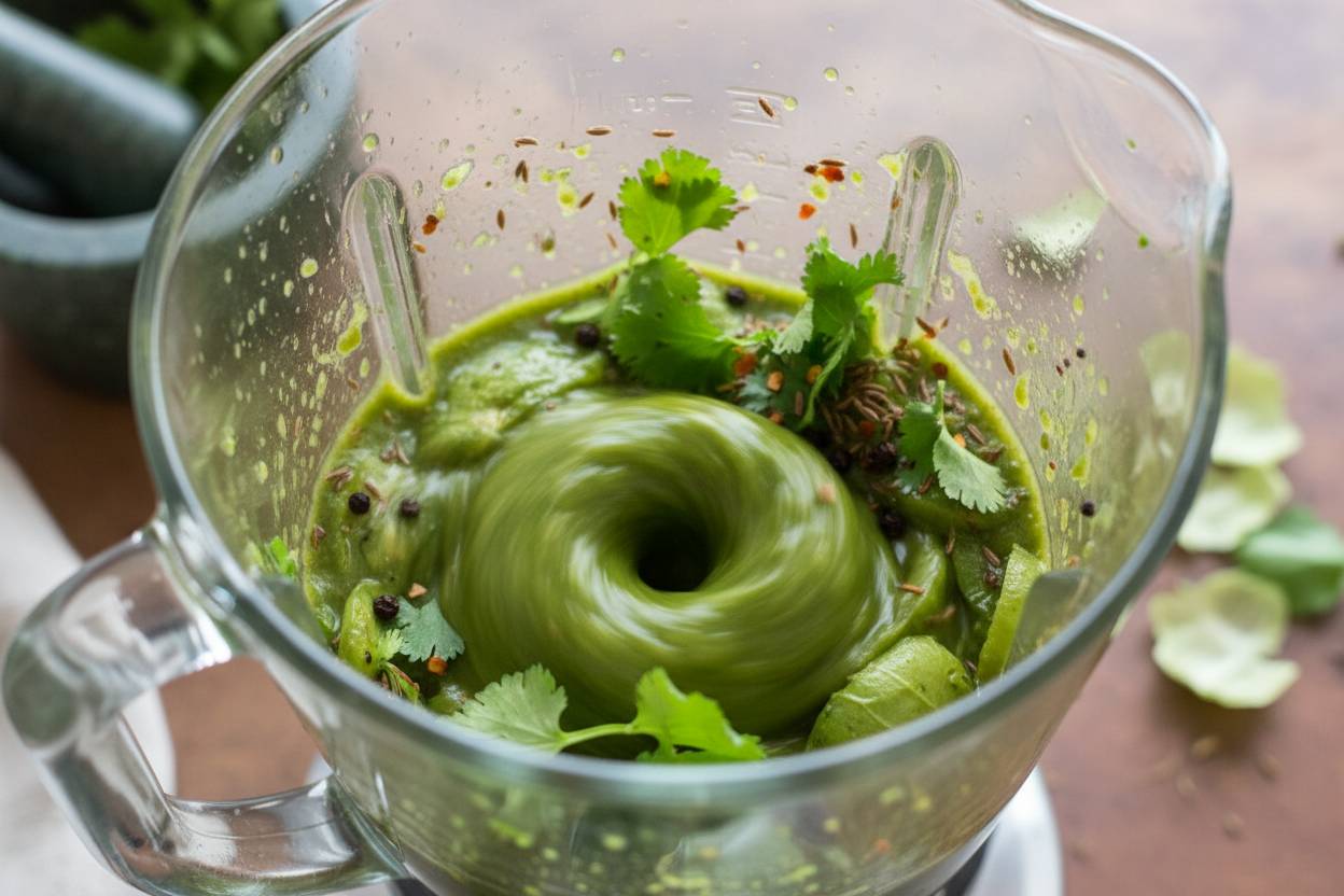 Canning Tomatillo Enchilada Sauce preparation step 2