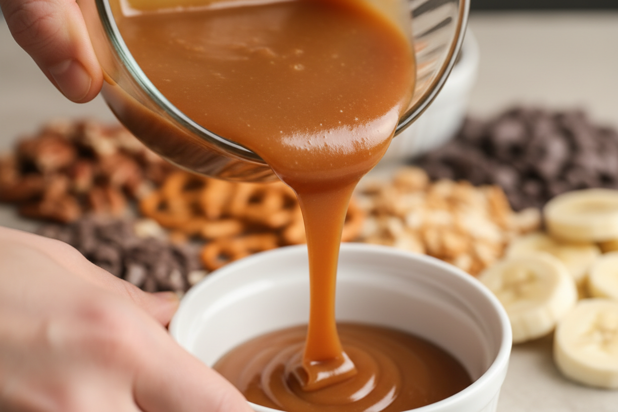 5-Minute DIY Candy Apple Station Guide 3 Caramel Apple Bar preparation step 2