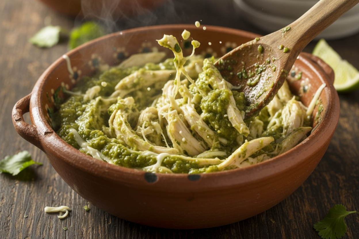 Authentic Chicken Enchiladas Verdes with Roasted Tomatillo Salsa 2 Chicken Enchiladas Verdes preparation step 1