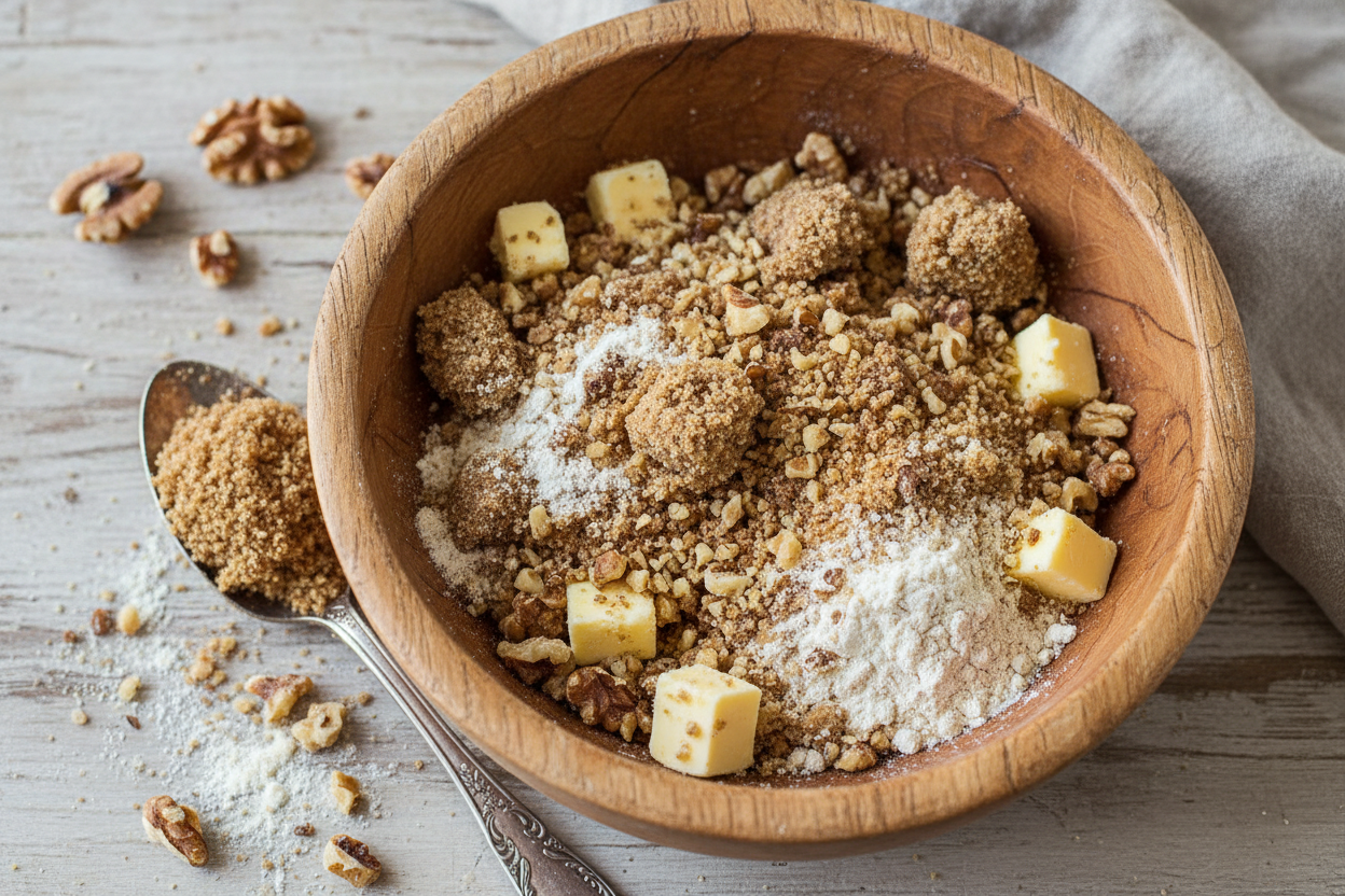 Best Cinnamon Apple Bread Recipe with Walnut Streusel 3 Cinnamon Apple Bread preparation step 2