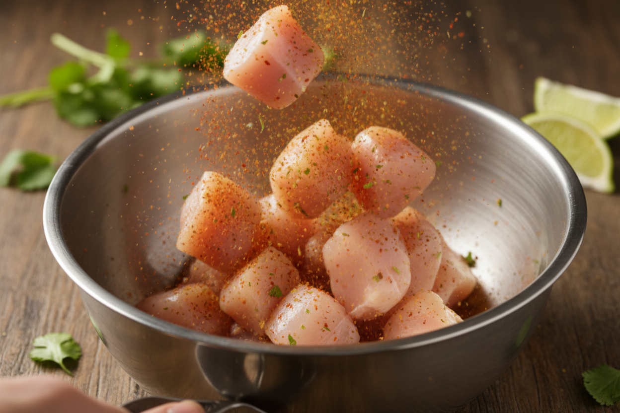 Classic Chicken Taco Bowl preparation step 1