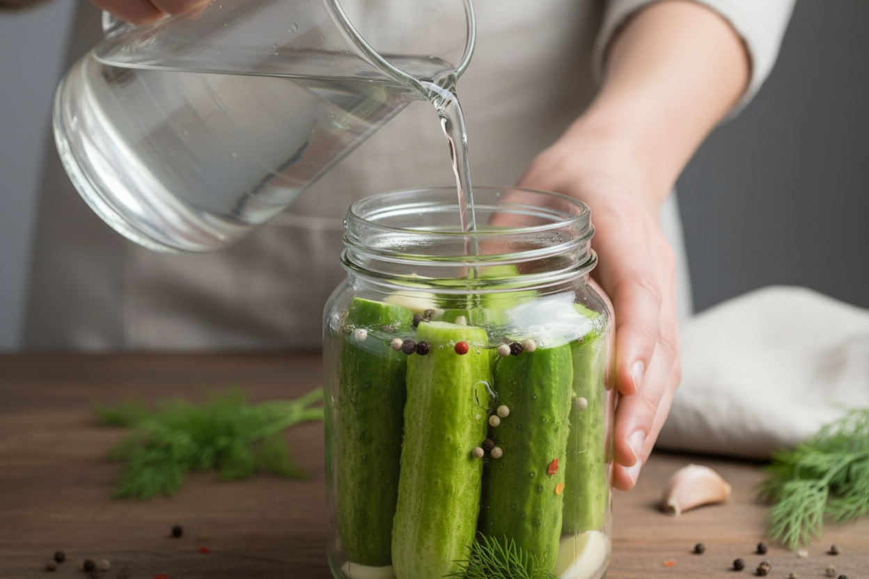 Claussen Copycat Refrigerator Kosher Dill Pickles preparation step 2