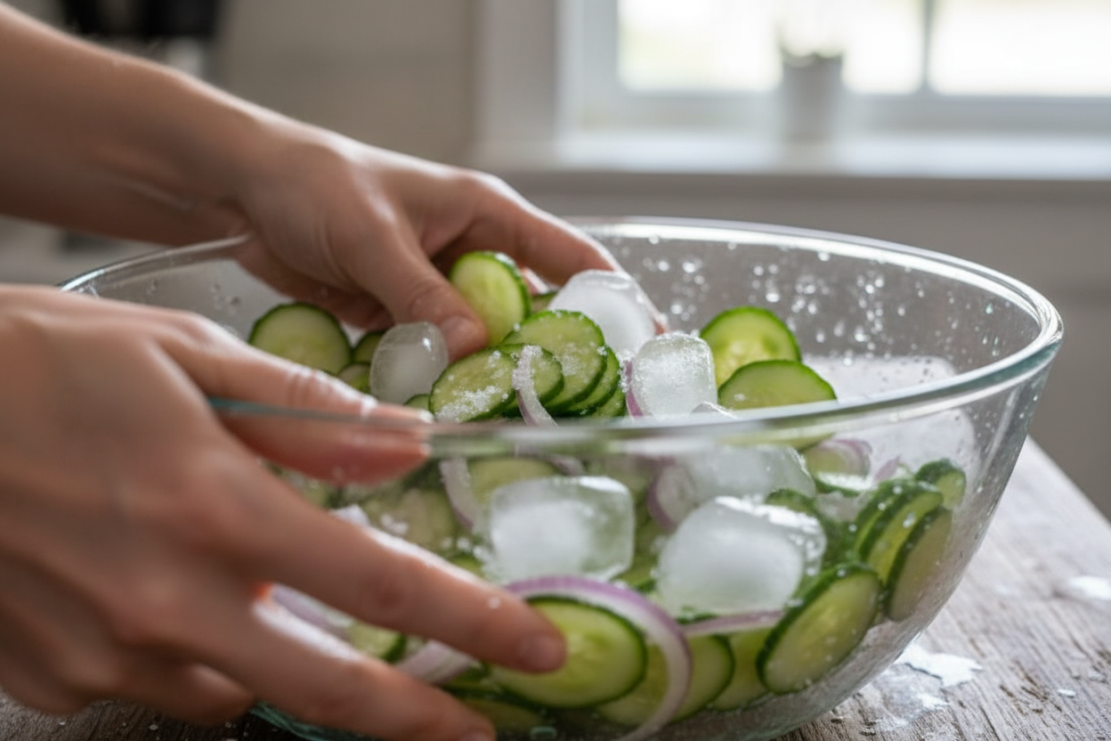 Deliciously Sweet Bread and Butter Pickles preparation step 1