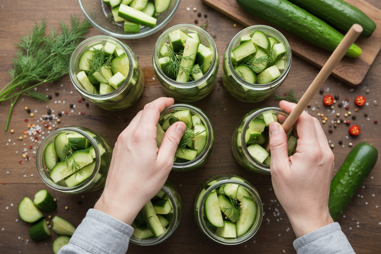 Easy Refrigerator Dill Pickles (No Canning Required) 3 Easy Refrigerator Dill Pickles preparation step 2