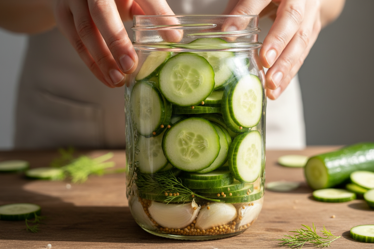 Fast & Easy Refrigerator Pickles preparation step 1