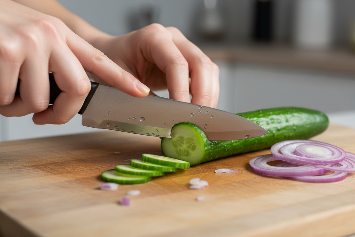 Grandma Bs Cucumber Salad: Classic Summer BBQ Side 2 Grandma Bs Cucumber Salad preparation step 1