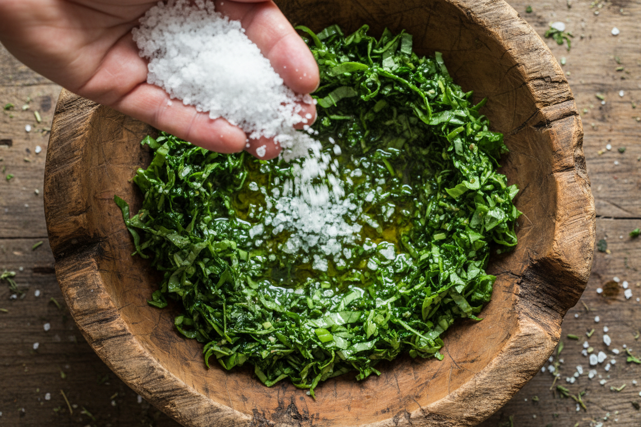 How to Make Basil Salt preparation step 2