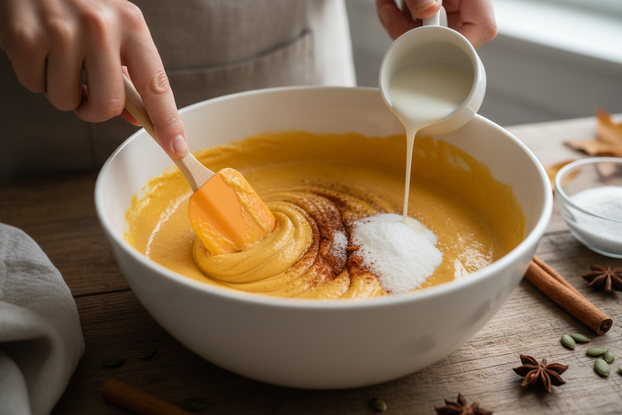 Keto Pumpkin Crisp preparation step 1