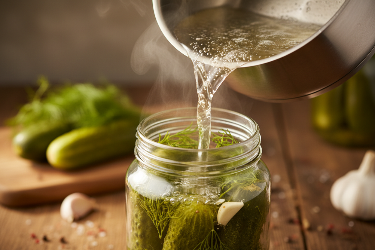 Quick Fiery Refrigerator Pickles: Easy Next-Day Recipe 3 Overnight Spicy Pickles preparation step 2