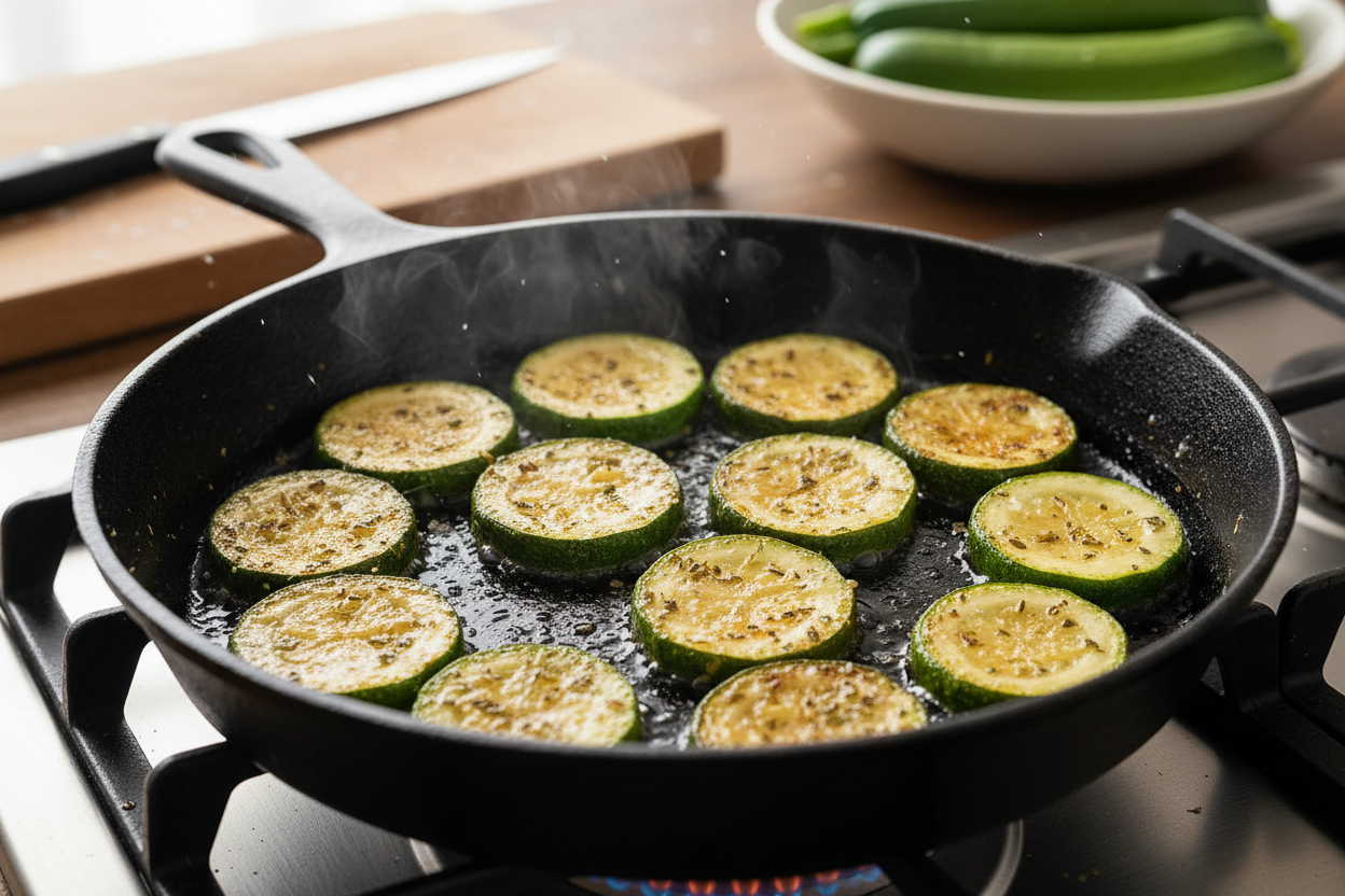 Crispy Breaded Zucchini Slices (Easy Recipe) 3 Pan Fried Zucchini preparation step 2