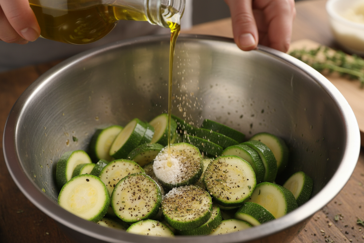 Crispy Baked Zucchini with Cheese: A Quick Vegetable Side 2 Quick & Easy Roasted Parmesan Zucchini preparation step 1