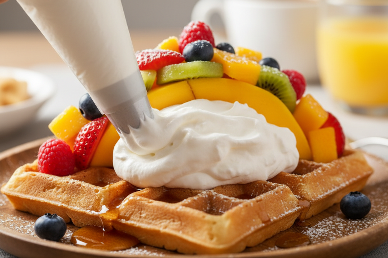 Rainbow Fruit Waffles preparation step 2