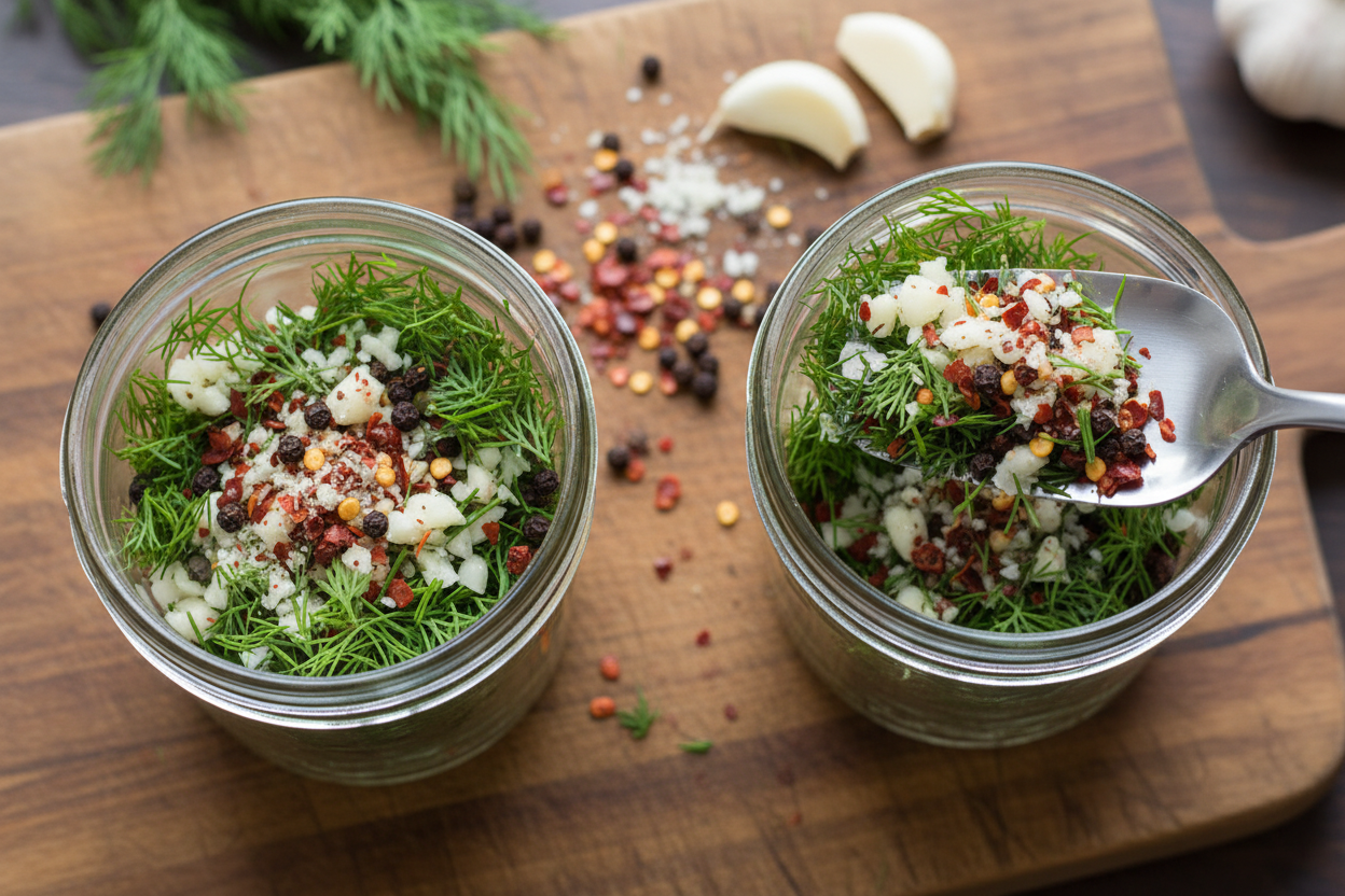 Refrigerator Dill Pickles preparation step 1