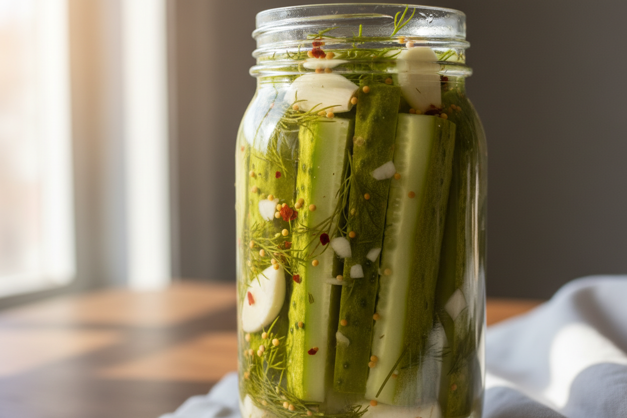Easy Homemade Refrigerator Dill Pickles Recipe 3 Refrigerator Dill Pickles preparation step 2