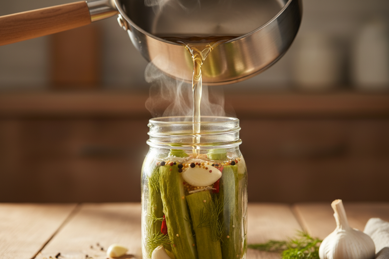 Easy Homemade Refrigerator Dill Pickles (Crispy & Quick) 3 Refrigerator Dill Pickles preparation step 2
