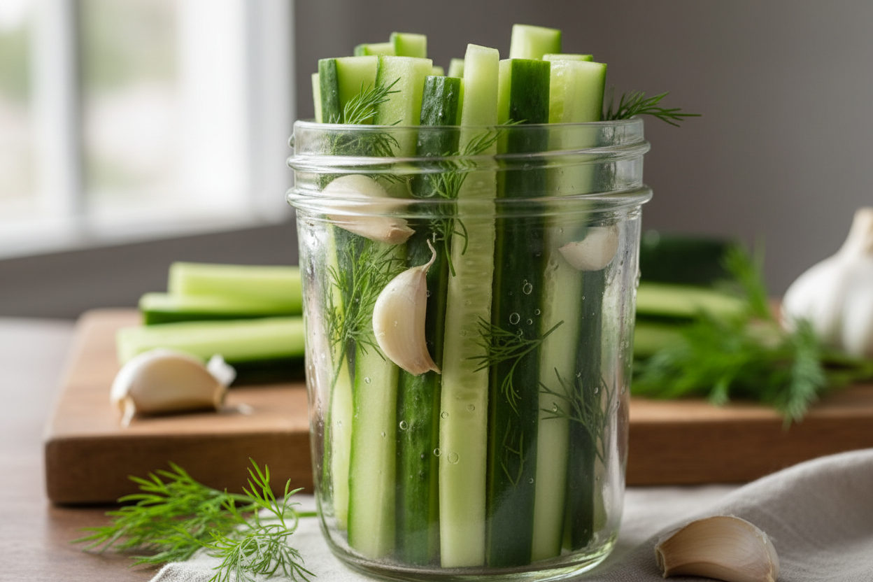 Refrigerator Dill Pickles preparation step 2