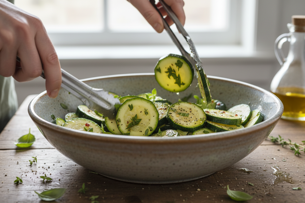 Crispy Roasted Zucchini: Garlic & Herb Recipe 2 Roasted Zucchini preparation step 1