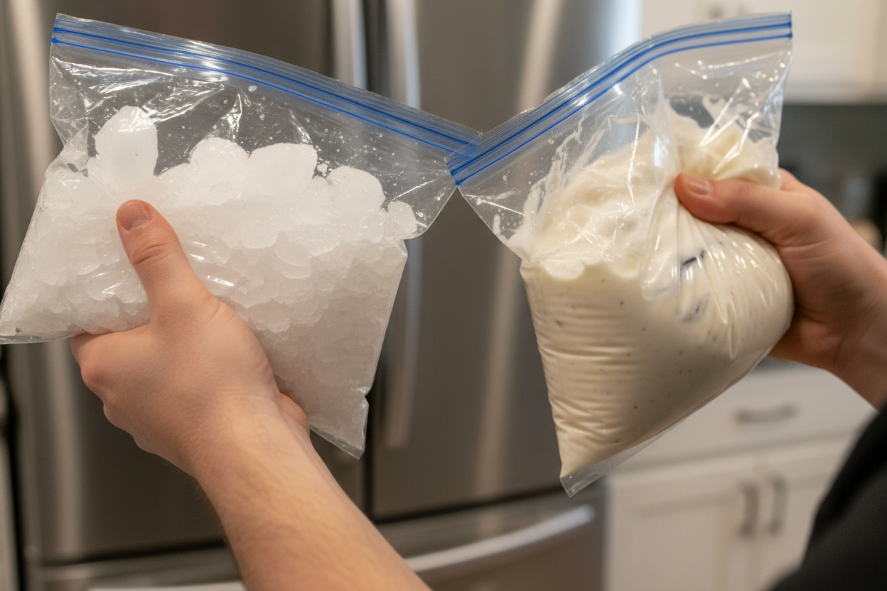 Summer Fun Ice Cream in a Bag preparation step 1