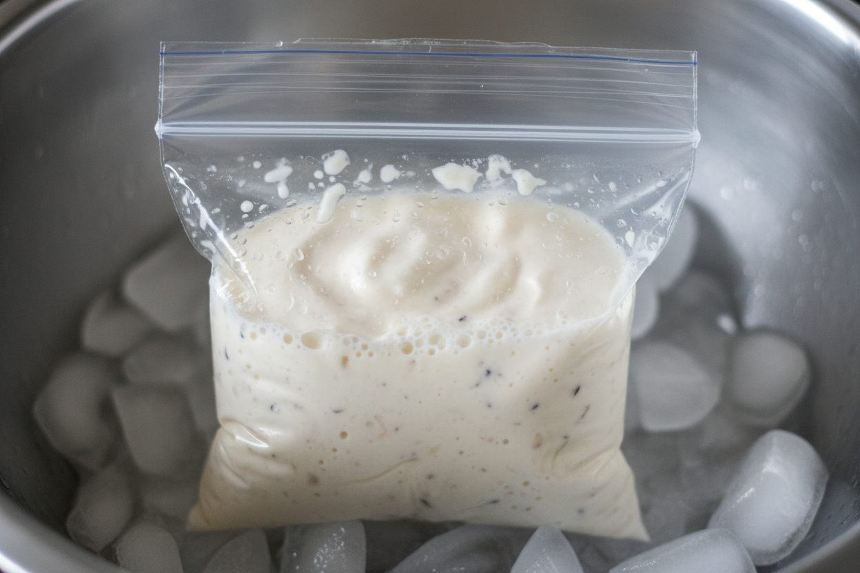 Summer Fun Ice Cream in a Bag preparation step 2