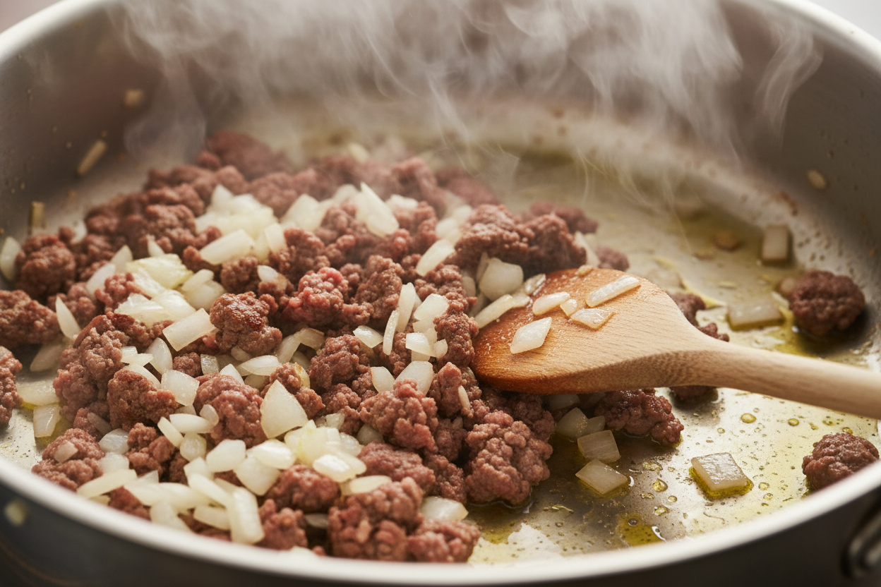 The BEST Lasagna Soup preparation step 1