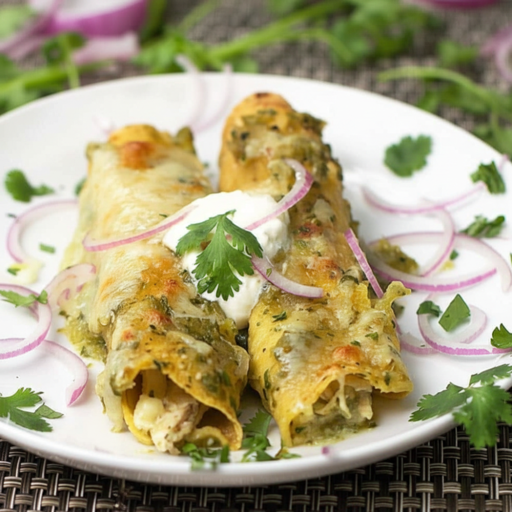 Authentic Chicken Enchiladas Verdes with Roasted Tomatillo Salsa 1 Authentic Chicken Enchiladas Verdes with Roasted Tomatillo Salsa