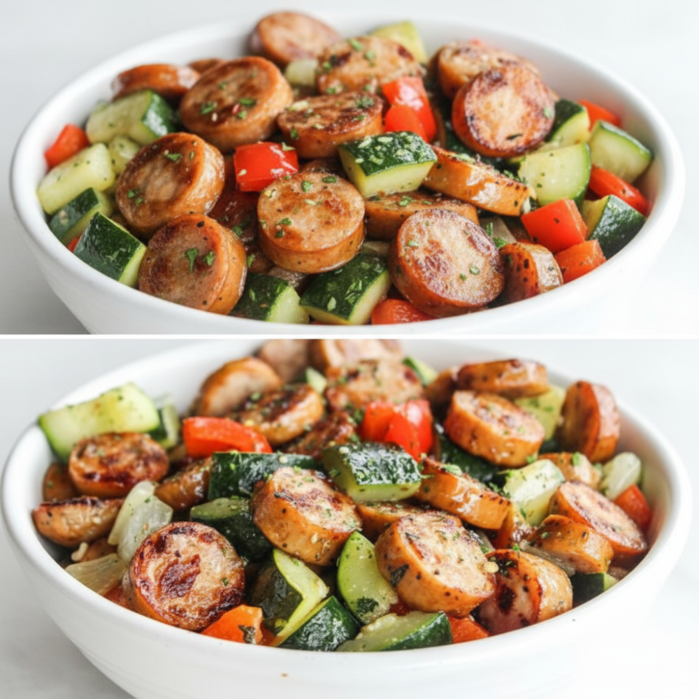 Quick & Healthy Sautéed Beef Sausage with Veggies 1 Quick & Healthy Sautéed Beef Sausage with Veggies