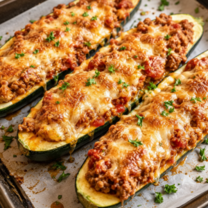 Cheesy Beef Stuffed Zucchini Boats (Low Carb Recipe) 4 Cheesy Beef Stuffed Zucchini Boats (Low Carb Recipe)