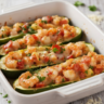 Baked Shrimp Stuffed Zucchini Boats (Low Carb)