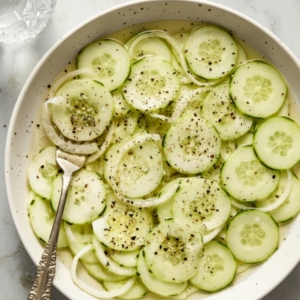 Easy Cucumber Salad Recipe with Sweet Onions & Vinegar 4 Easy Cucumber Salad Recipe with Sweet Onions & Vinegar