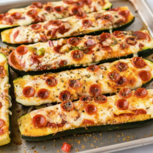 Delicious Beef Pepperoni Zucchini Pizza Boats 4 Delicious Beef Pepperoni Zucchini Pizza Boats