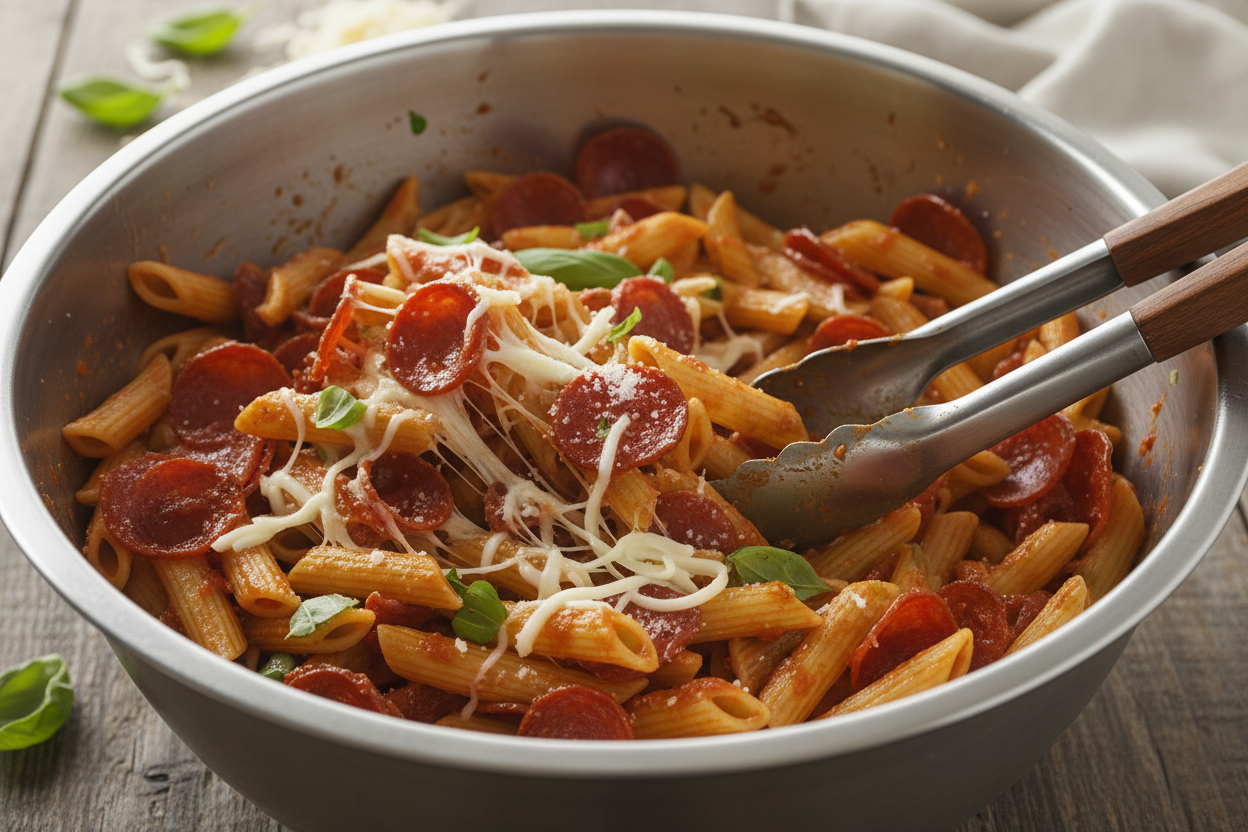 Easy Beef Pepperoni Pasta Bake for Busy Weeknights 2 Beef Pepperoni Pasta Bake preparation step 1