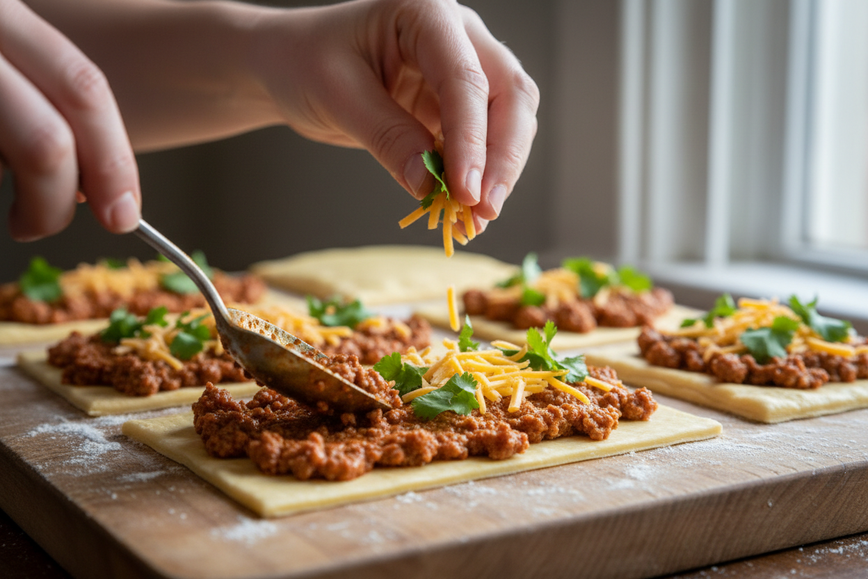 Cheesy Taco Sticks preparation step 1