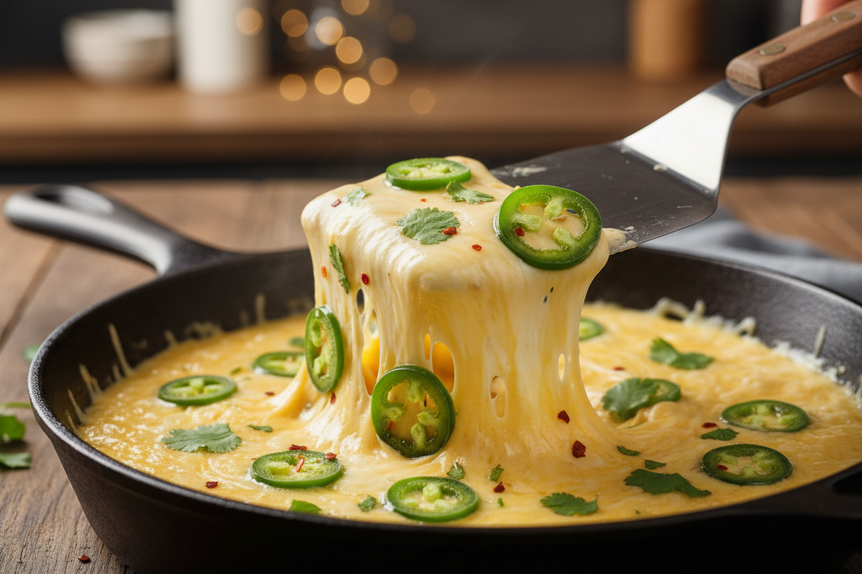 Hearty Cowboy Queso Dip Recipe (Loaded Beef & Cheese) 3 Cowboy Queso Dip preparation step 2