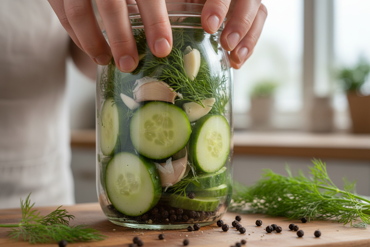 Homemade Pickled Cucumbers: A Crisp & Tangy Refrigerator Recipe 2 Dill Pickles preparation step 1
