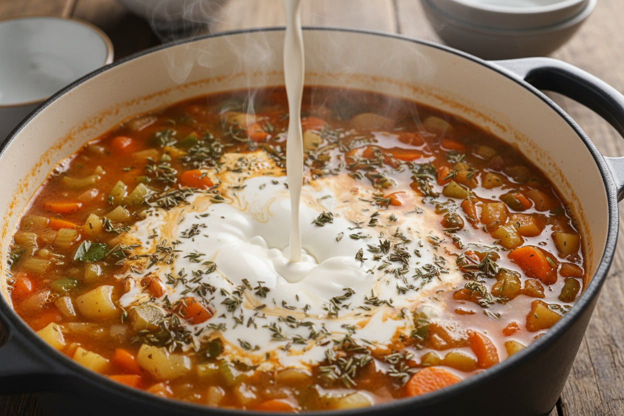Creamy Vegetable Soup Recipe: Inspired by Dixie Stampede 3 Dolly Parton’s Stampede Soup preparation step 2