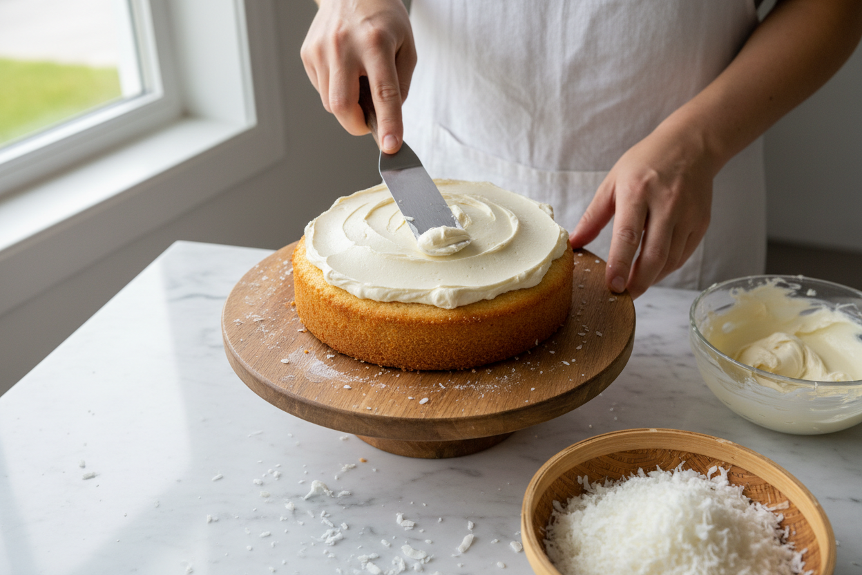 Heavenly Dolly Parton Inspired Coconut Cake Recipe 3 Dreamy Coconut Cake preparation step 2