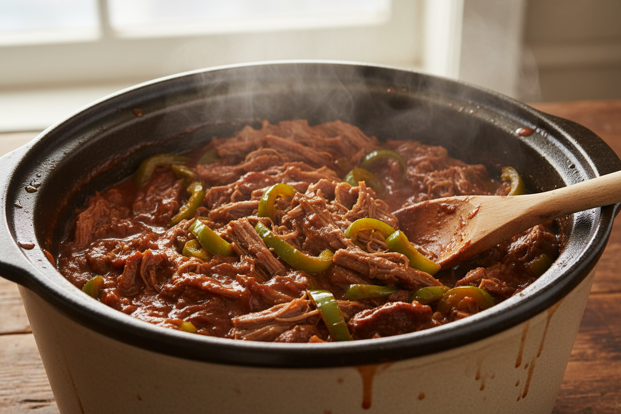 Easy Back To School Crockpot Dinners: Pulled Beef Hoagies 2 Easy Back to School Crockpot Dinners for Busy Nights preparation step 1