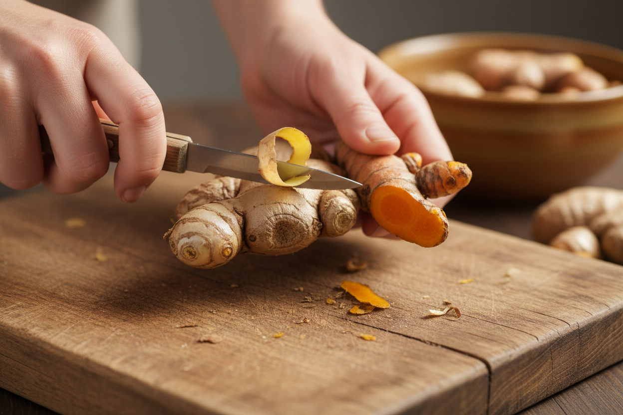 The Ultimate Turmeric Ginger Wellness Drink Recipe 2 Ginger Turmeric Immunity Shot preparation step 1