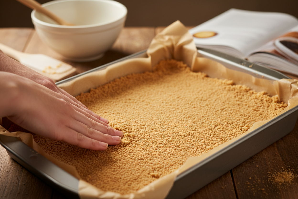 Classic Southern Seven-Layer Dessert: Dolly Cookie Squares 2 Hello Dolly Magic Cookie Bars preparation step 1