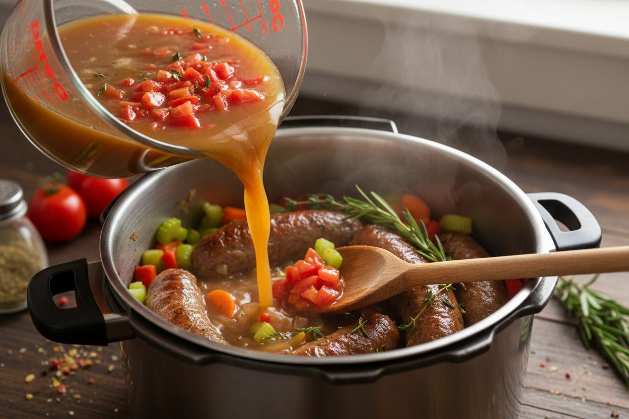 Instant Pot Keto Tuscan Soup preparation step 2