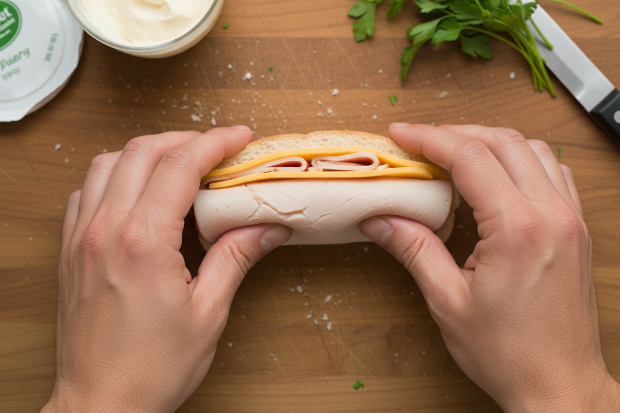 Kids Lunchbox Turkey Roll Up preparation step 2