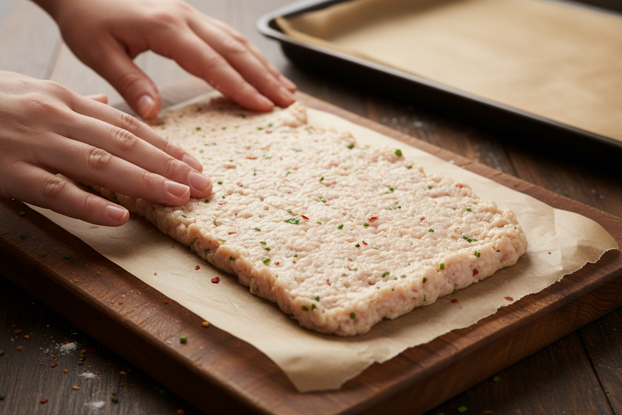 Keto Ground Chicken Pizza Pockets (Gluten-Free) 2 Low Carb Chicken Pizza Hot Pockets preparation step 1