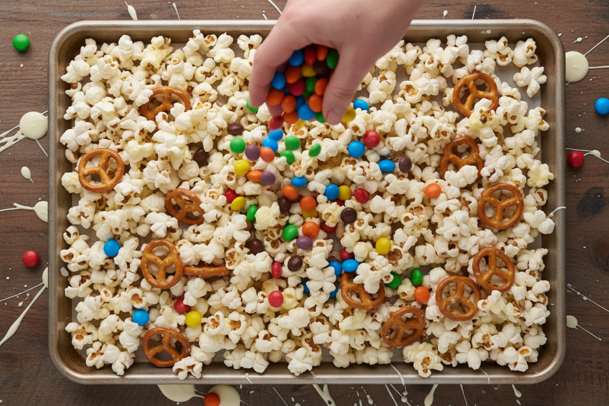 New England Patriots Popcorn: Easy Game Day Snack 3 New England Patriots Popcorn preparation step 2