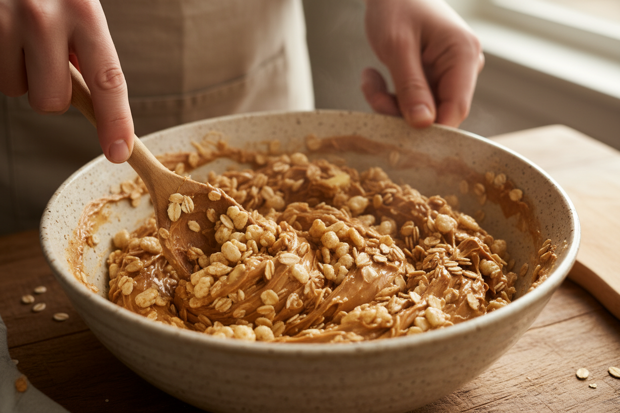 Quick & Easy Unbaked Chewy Oat Snack Bars (Kid-Friendly) 2 No Bake Granola Bars preparation step 1